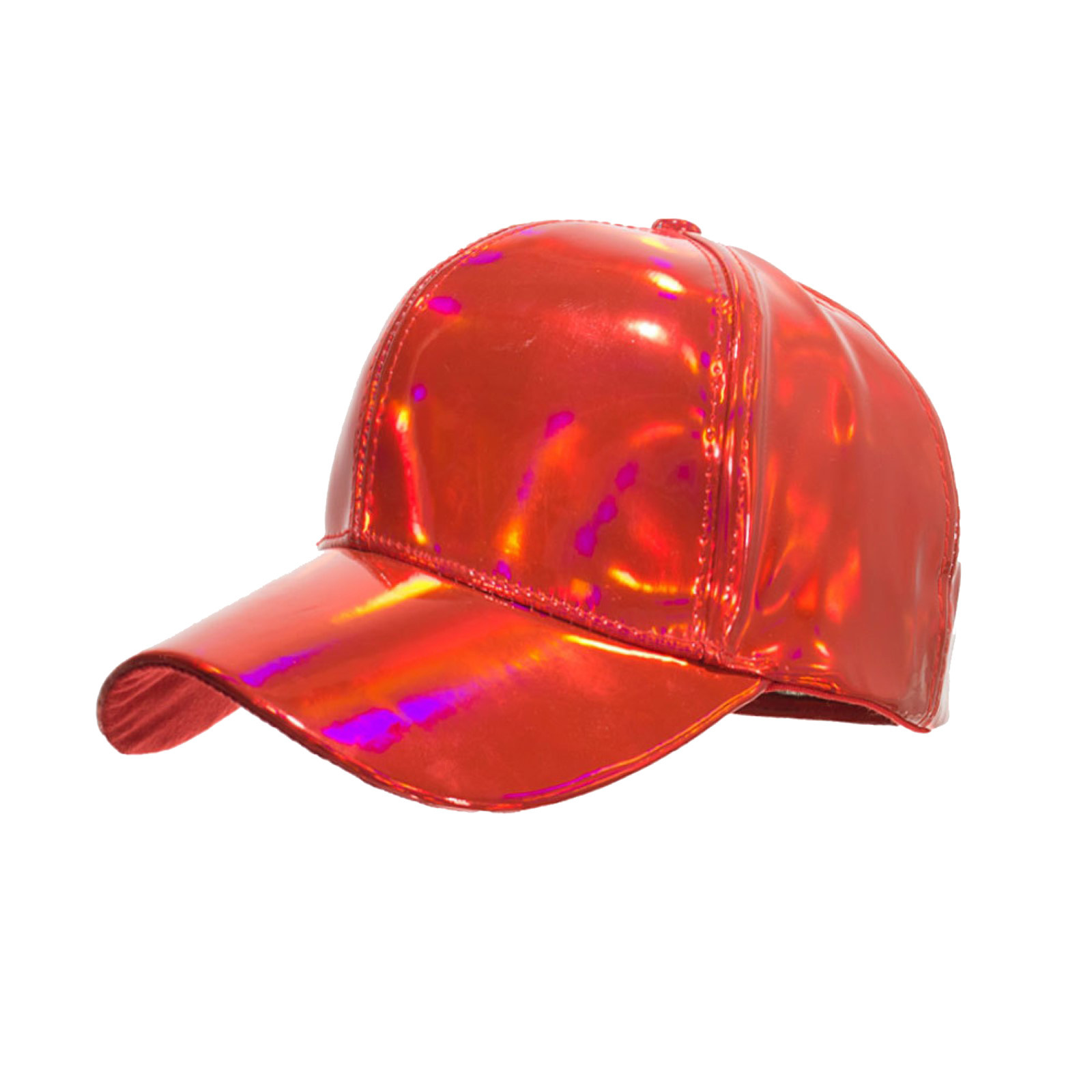 thumbnail image 2 of Gorra de béisbol multicolor de cuero PU para mujer - Ajustable, ligera, estilo informal, unisex para la playa/deporte, 2 of 4